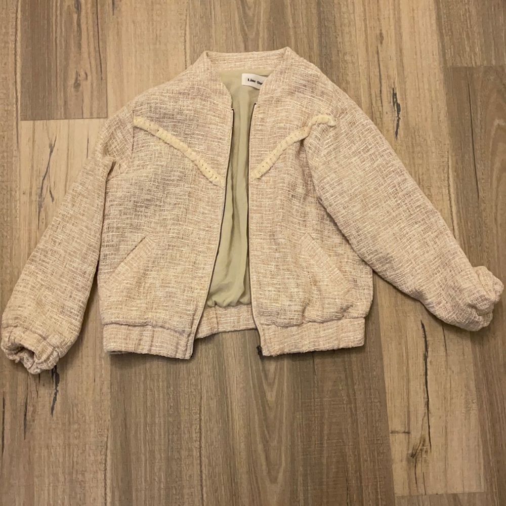 Line+Dot bomber jacket
